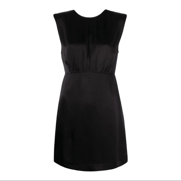 New!‎ ba&sh Norma V-Back Mini Satin Dress - Picture 7 of 12